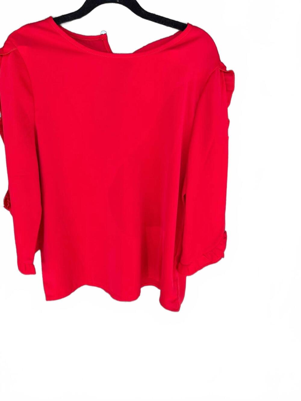 NEW WHOLESALESIR women's boutique style ruffle sleeve top in red